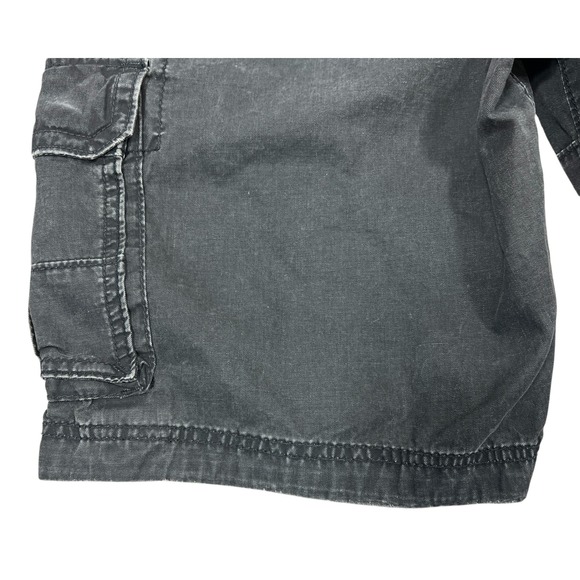 Abercrombie Y2K Cargo Shorts Men's Small Charcoal Gray Drawstring Dad Grunge Emo - Picture 8 of 10